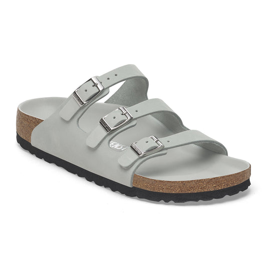 Birkenstock Florida Semi-Exquisite Pure Sage Nubuck Leather Regular - 1029349 | The Boot Shed