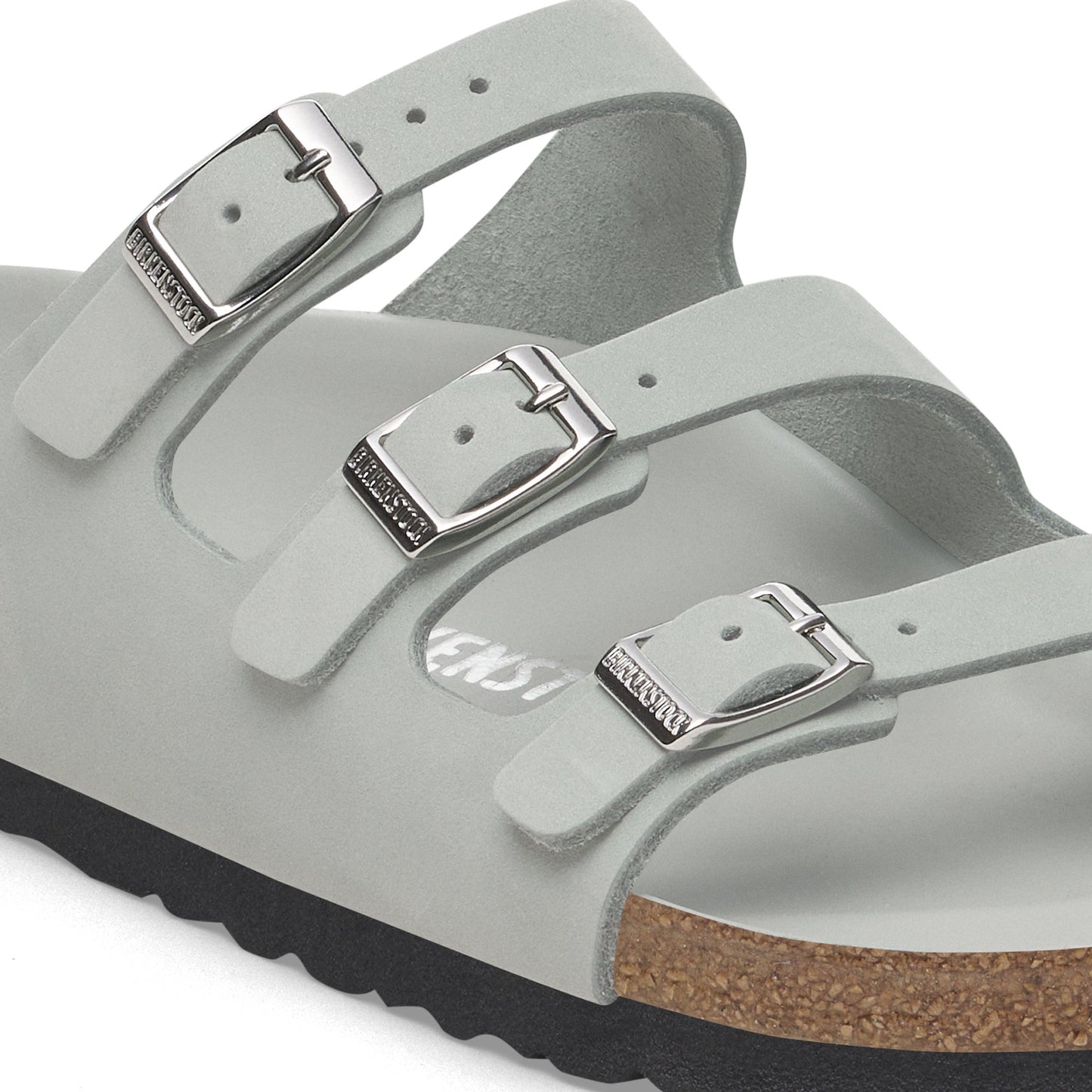 Birkenstock Florida Semi-Exquisite Pure Sage Nubuck Leather Regular - 1029349 | The Boot Shed