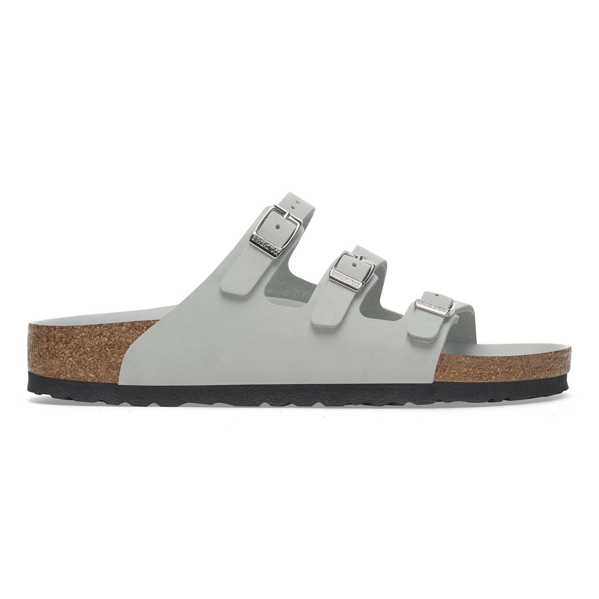 Birkenstock Florida Semi-Exquisite Pure Sage Nubuck Leather Regular - 1029349 | The Boot Shed