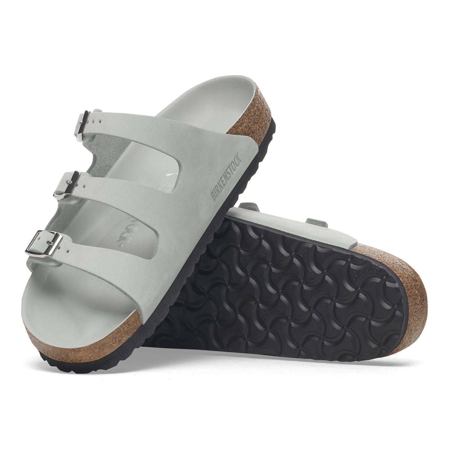 Birkenstock Florida Semi-Exquisite Pure Sage Nubuck Leather Regular - 1029349 | The Boot Shed