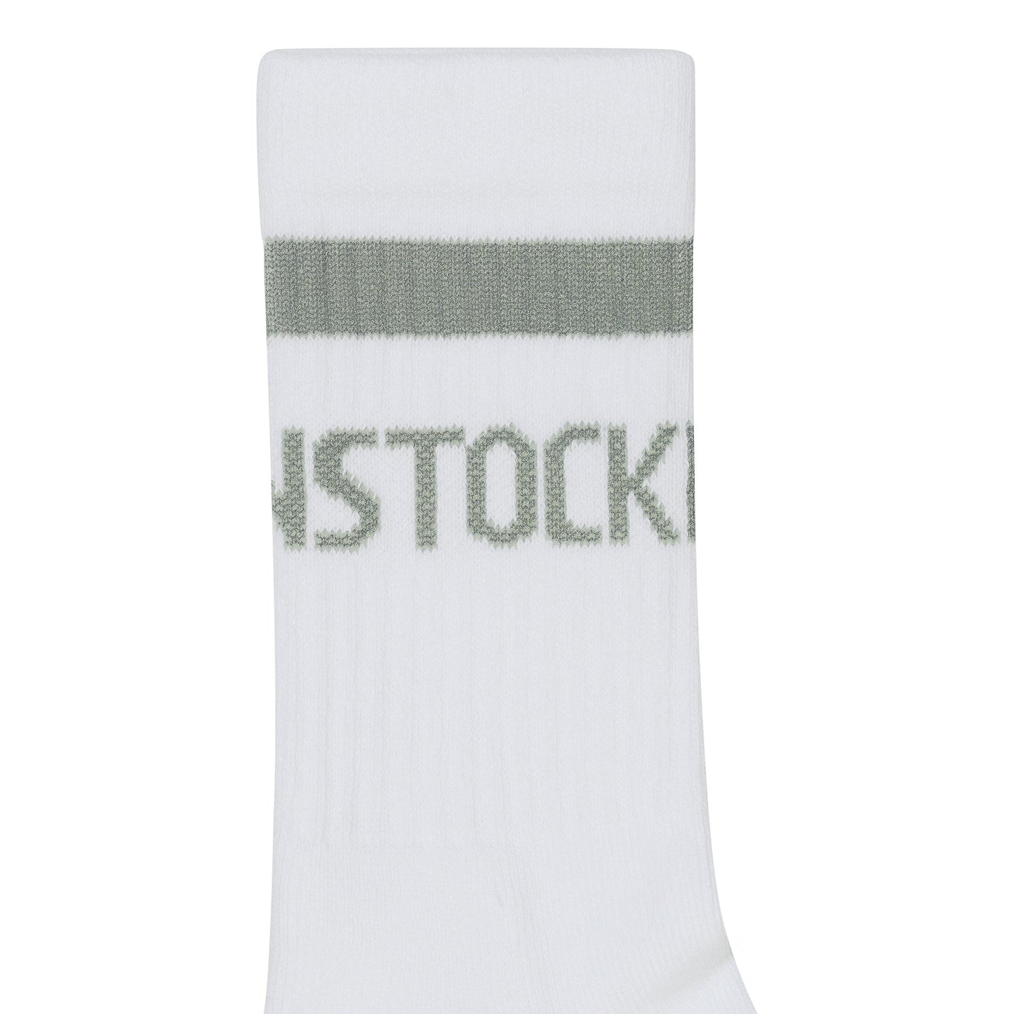 Birkenstock Cotton Tennis Sock White/Pure Sage - 1029752 | The Boot Shed