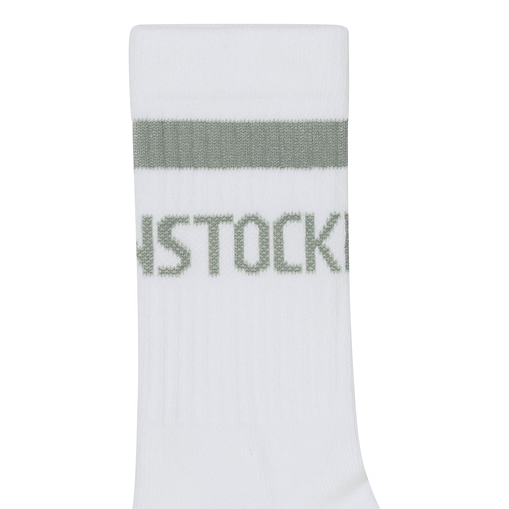 Birkenstock Cotton Tennis Sock White/Pure Sage - 1029752 | The Boot Shed