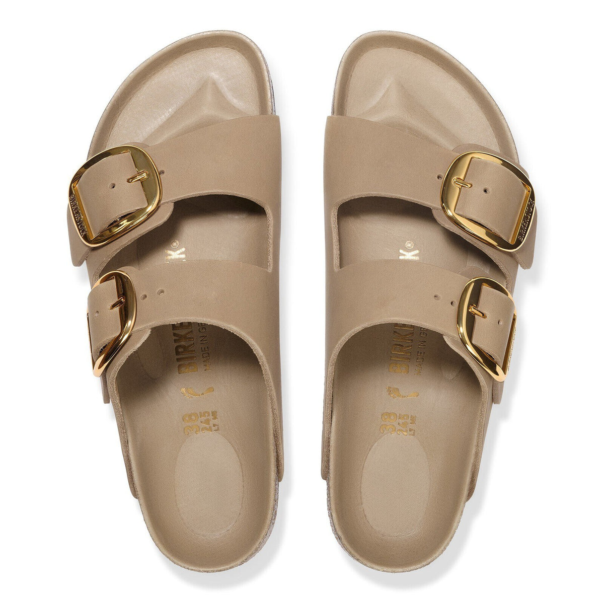 Birkenstock Arizona Big Buckle Tabacco Brown Oiled Leather - top view