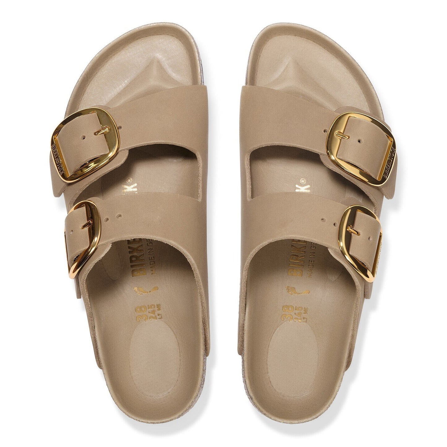 Birkenstock Arizona Big Buckle Tobacco Brown Oiled Leather - top view