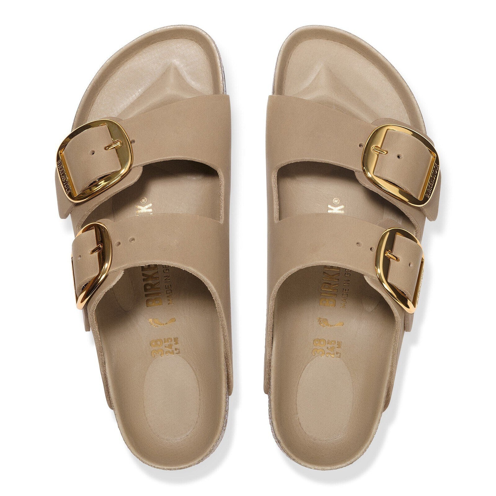 Birkenstock Arizona Big Buckle Tobacco Brown Oiled Leather - top view