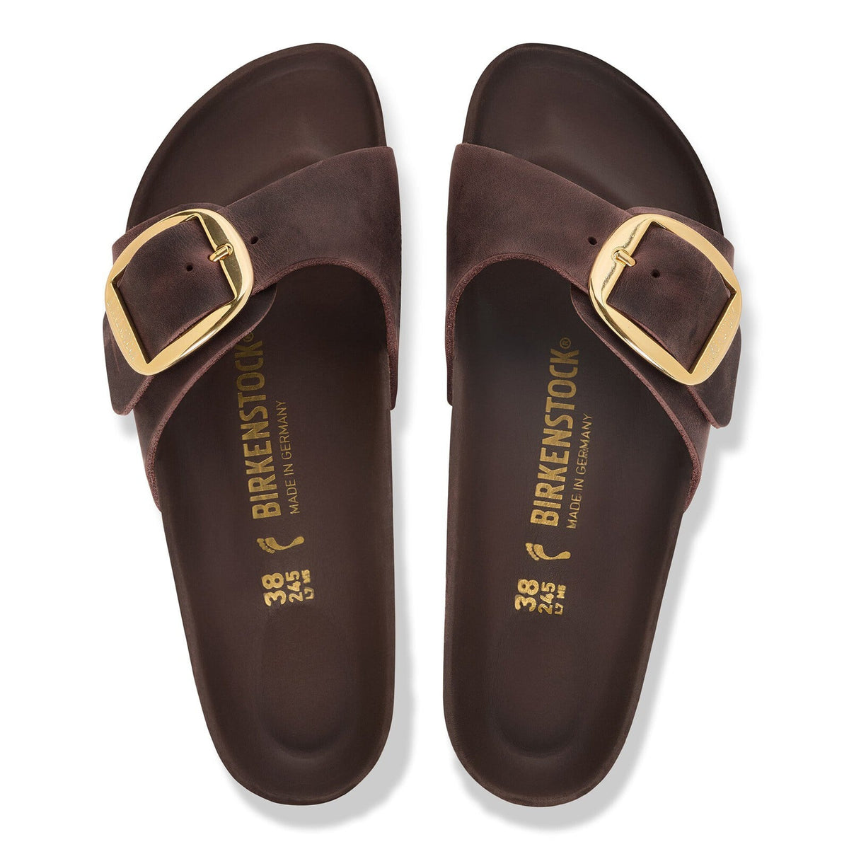 Birkenstock Madrid Big Buckle Habana Oiled Leather - top view