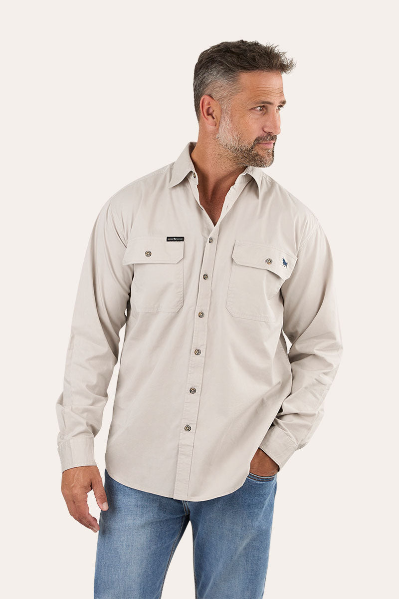 Ringers Western King River Full Button Work Shirt Beige - 171110001