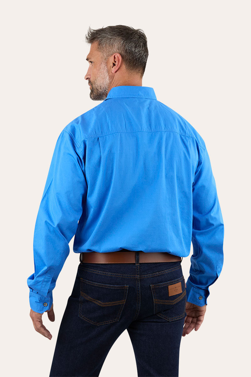 Ringers Western King River Full Button Work Shirt Blue - 171110001