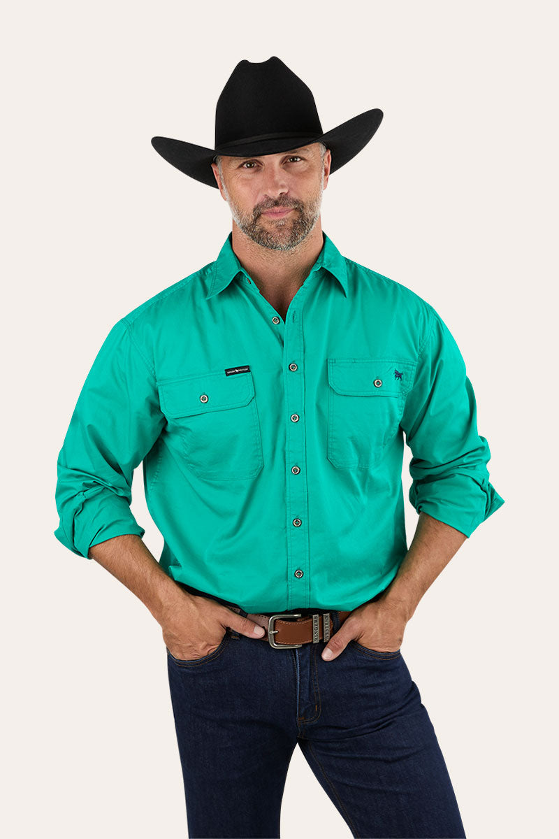 Ringers Western King River Full Button Work Shirt Green - 171110001