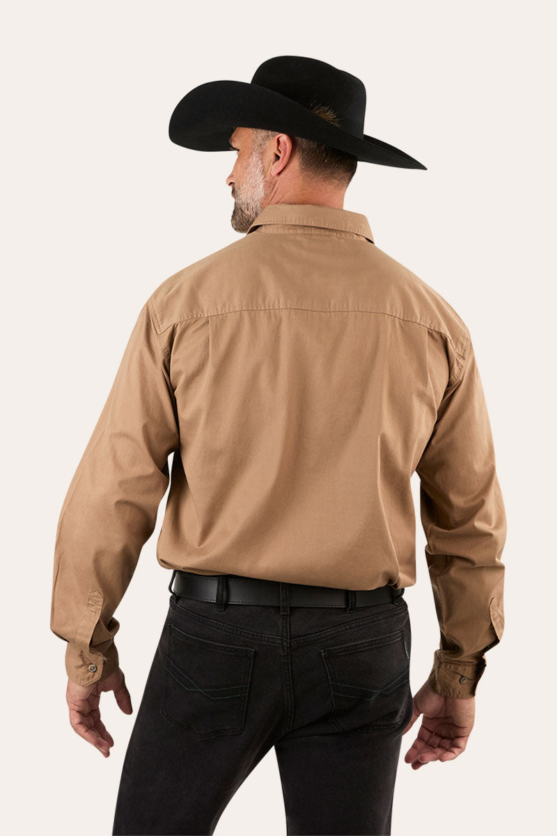 Ringers Western King River Mens Half Button Work Shirt Clay - 171110002