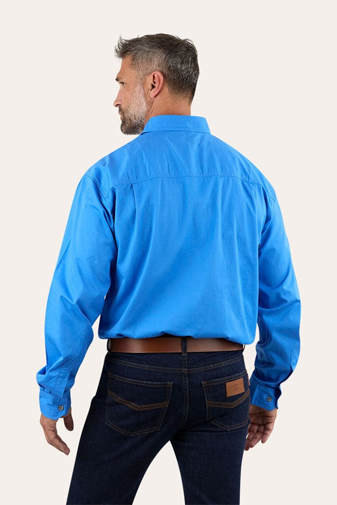 Ringers Western King River Full Button Work Shirt Blue - 171110001