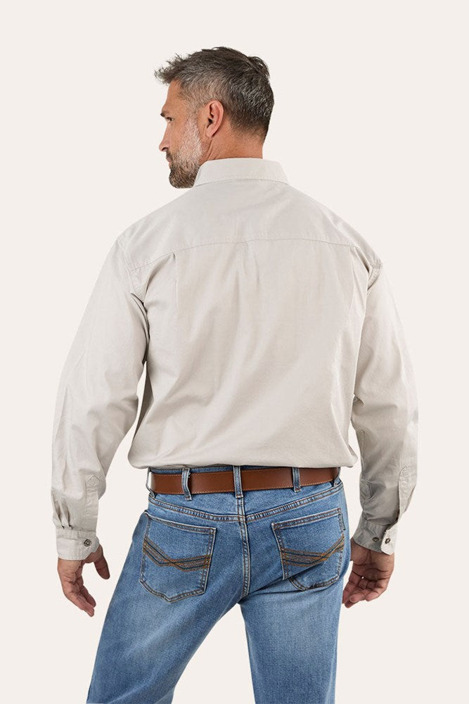Ringers Western King River Full Button Work Shirt Beige - 171110001