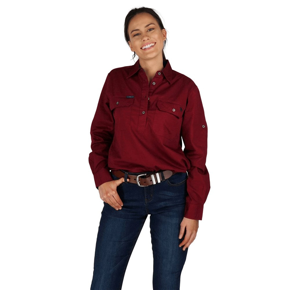 Ringers & Western Pentecost River Womens Half Button Work Shirt  - 171210002