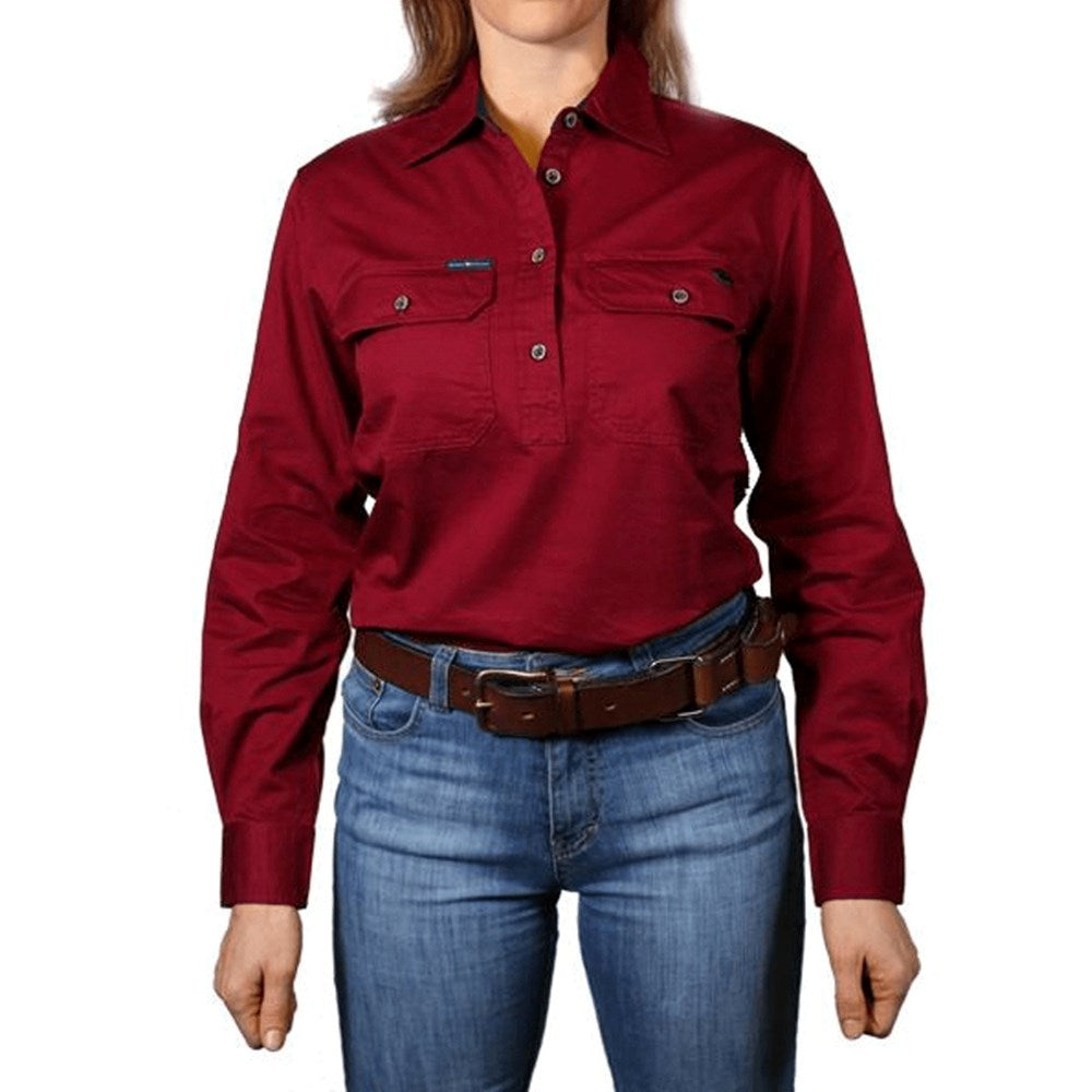 Ringers & Western Pentecost River Womens Half Button Work Shirt  - 171210002