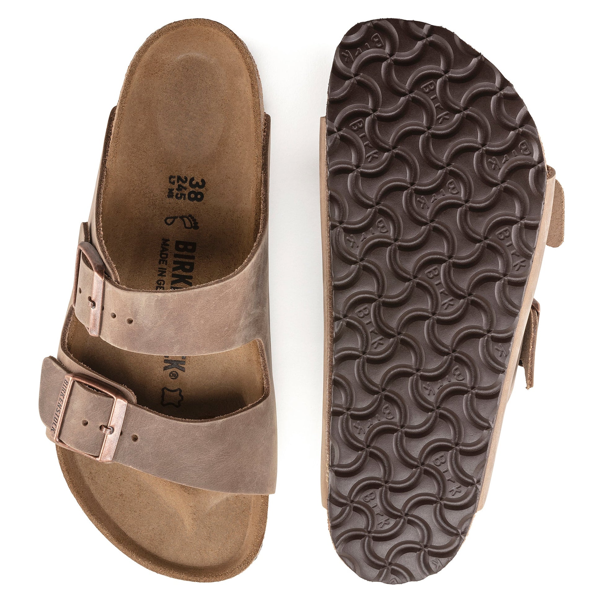 Birkenstock Arizona Tabacco Brown Oiled Leather Regular - 352201 | The Boot Shed