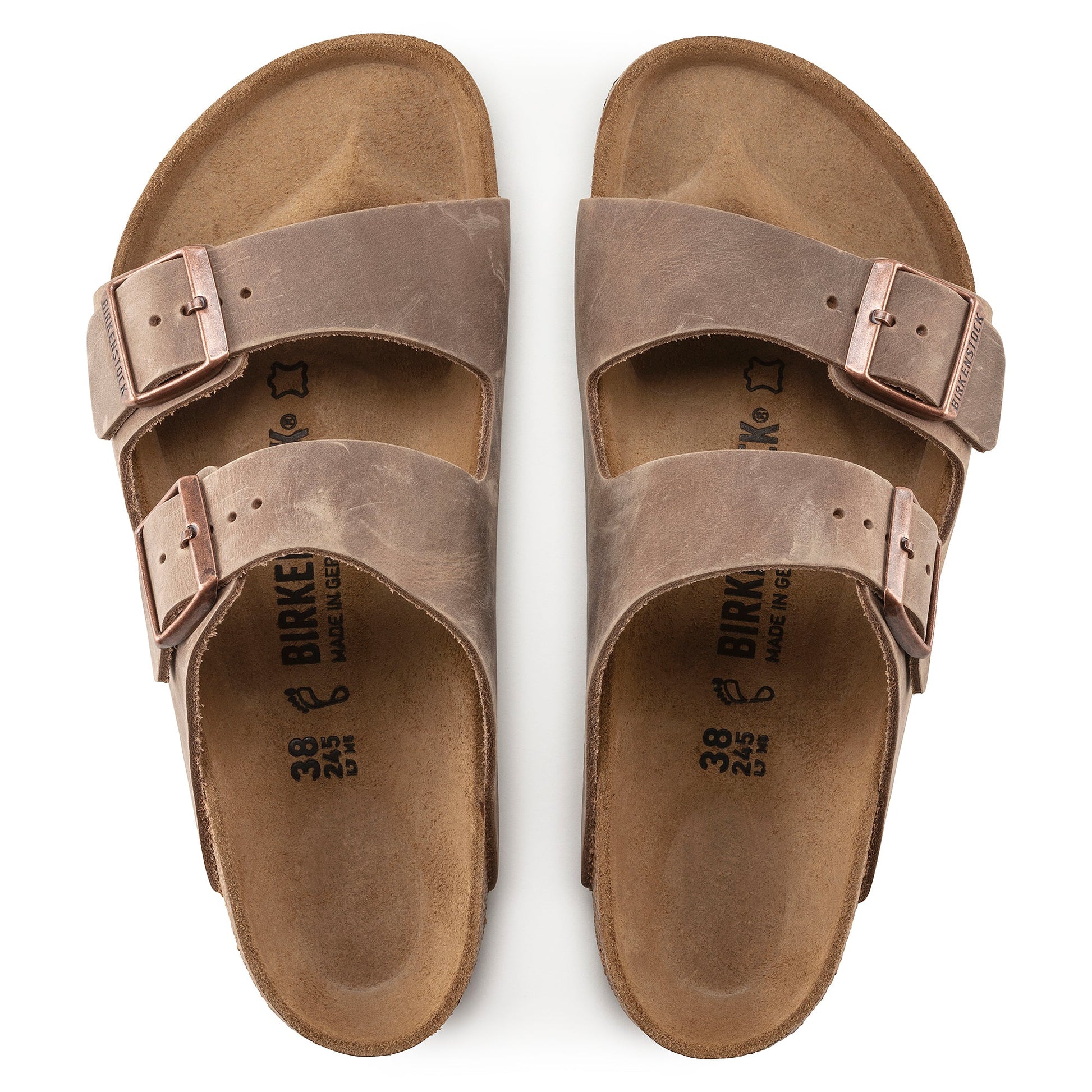 Birkenstock Arizona Tabacco Brown Oiled Leather Regular - 352201 | The Boot Shed