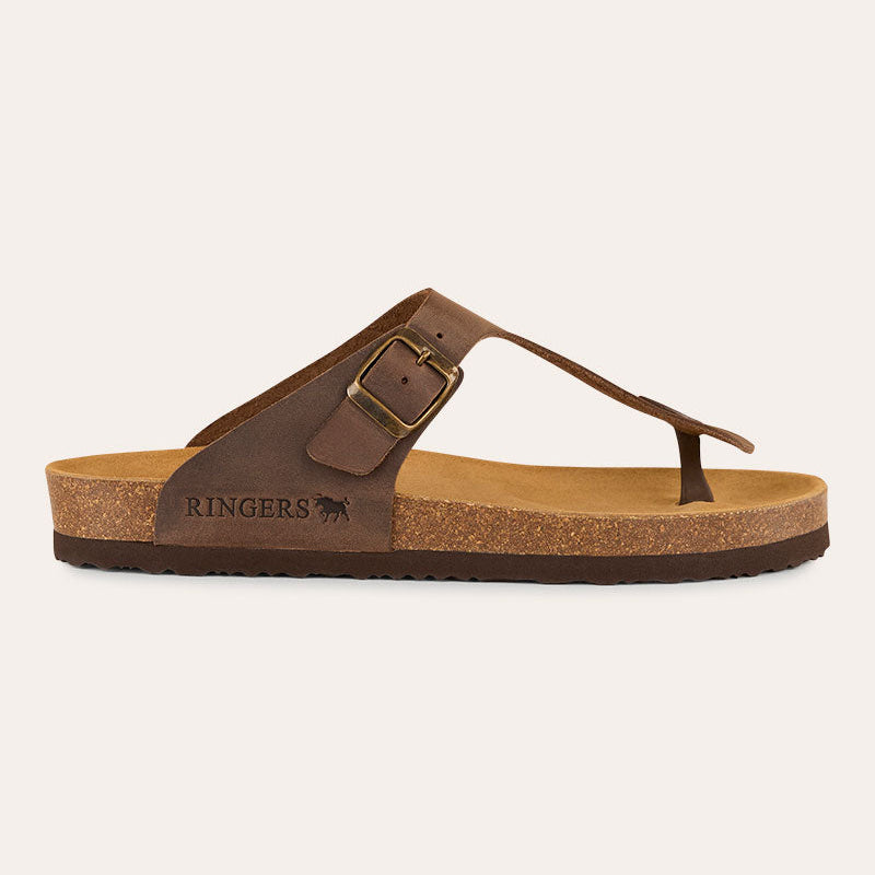 Ringers & Western Bondi - Leather Cork Thong, Tobacco
