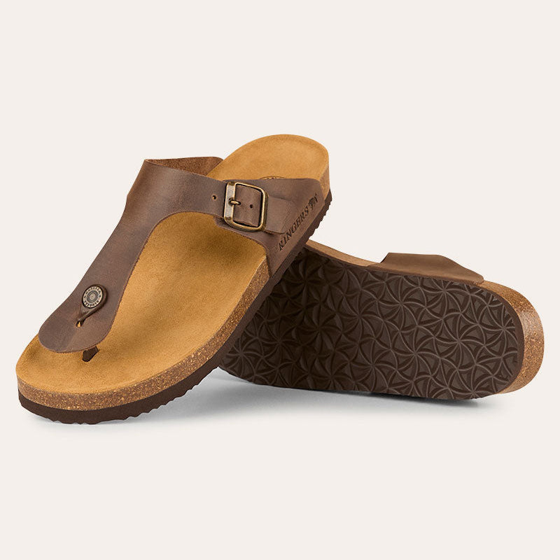 Ringers & Western Bondi - Leather Cork Thong, Tobacco