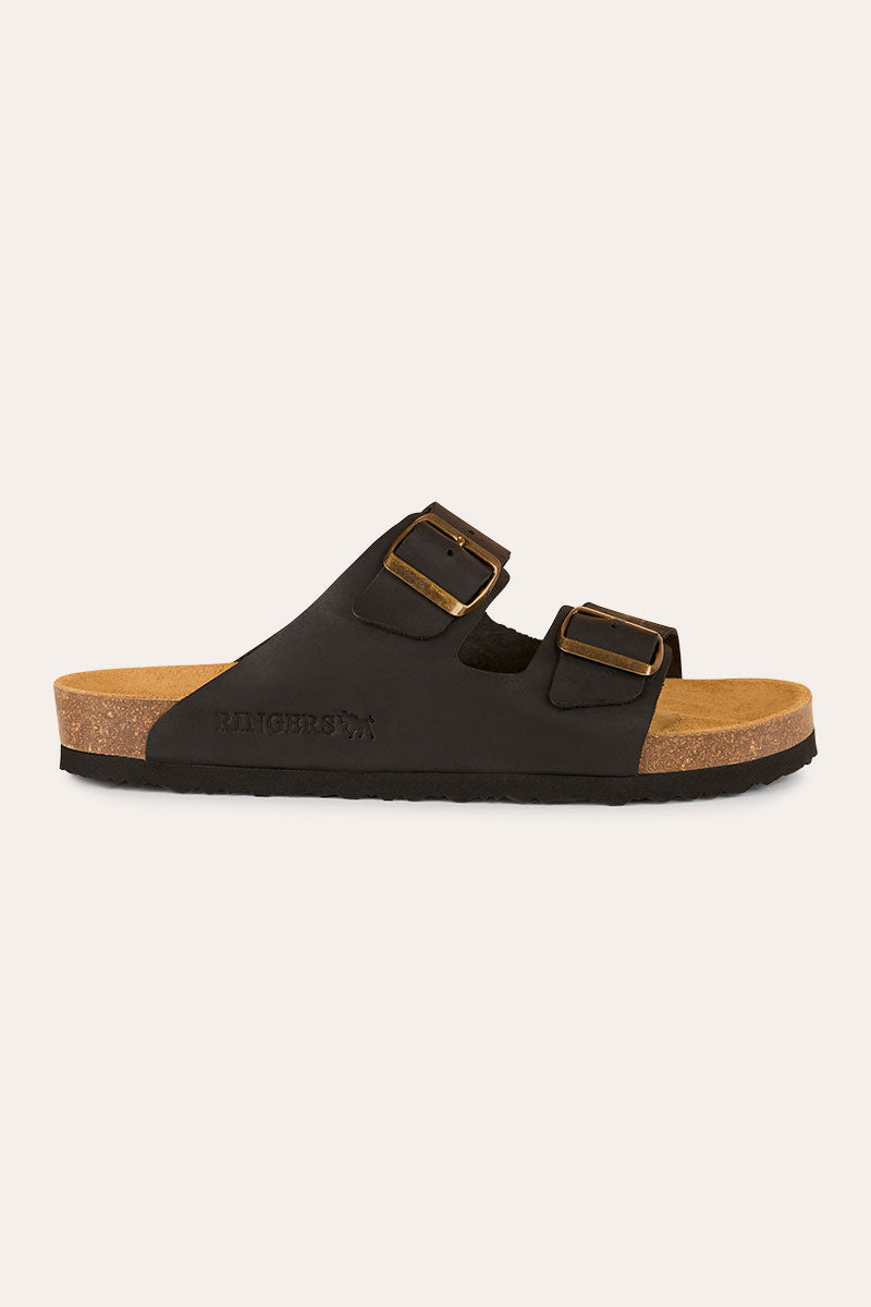 Ringers & Western Ashford - Leather Cork Sandal, Black