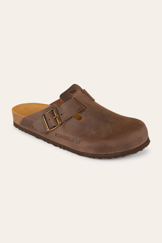 Ringers & Western Byron - Leather Cork Clog, Tobacco