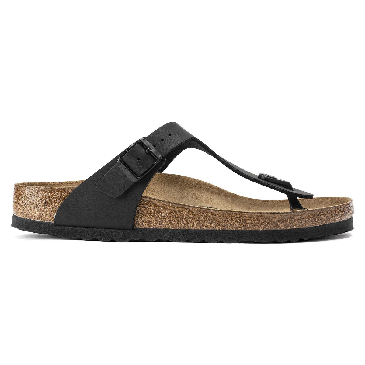 Birkenstock Gizeh Black Birko-Flor - side view