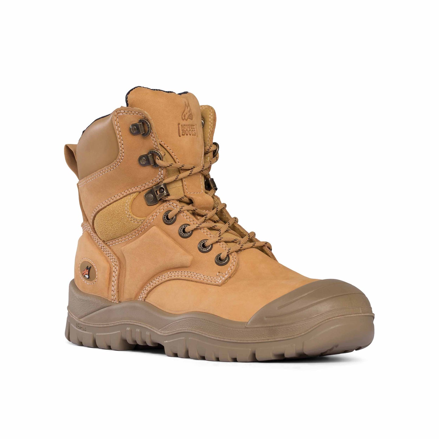 Mongrel 550050 - Wheat High Leg Lace Up Boot w/ Scuff Cap