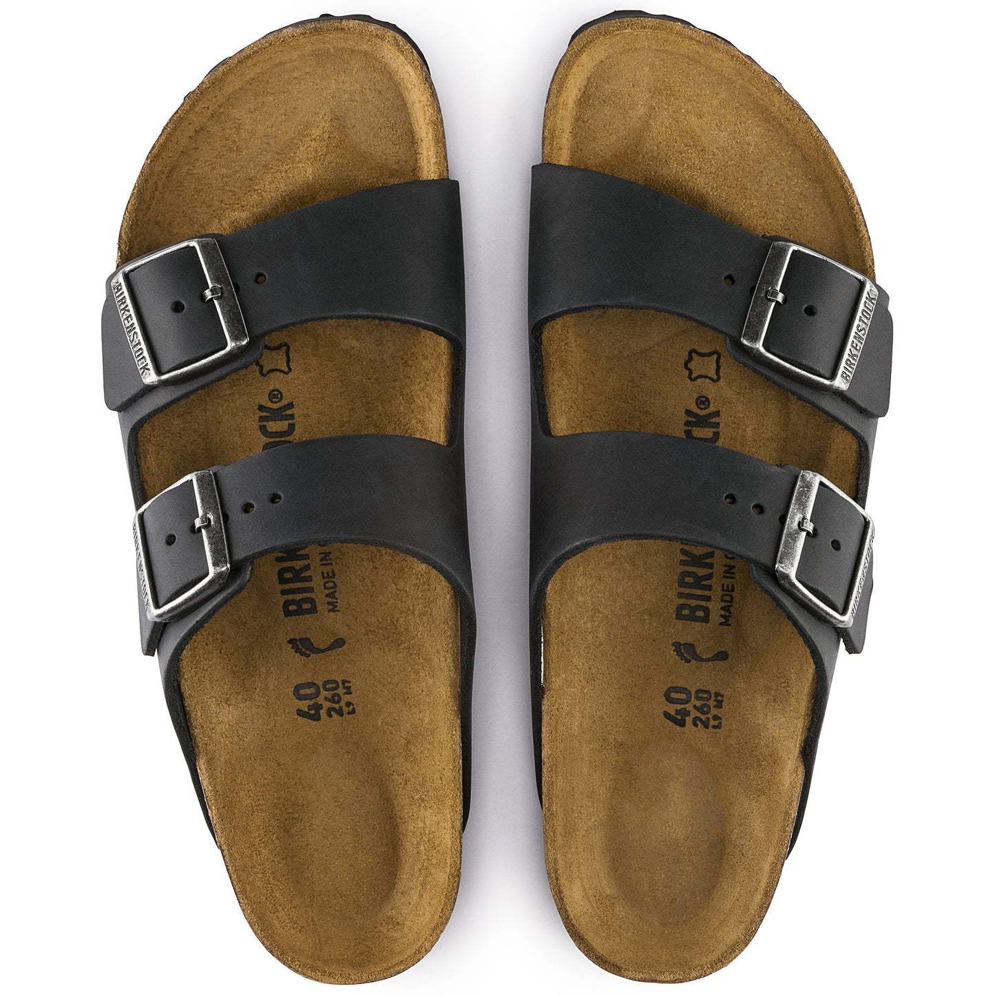 Birkenstock Arizona Black Oiled Leather Narrow - 552113 | Blue Heeler Boots