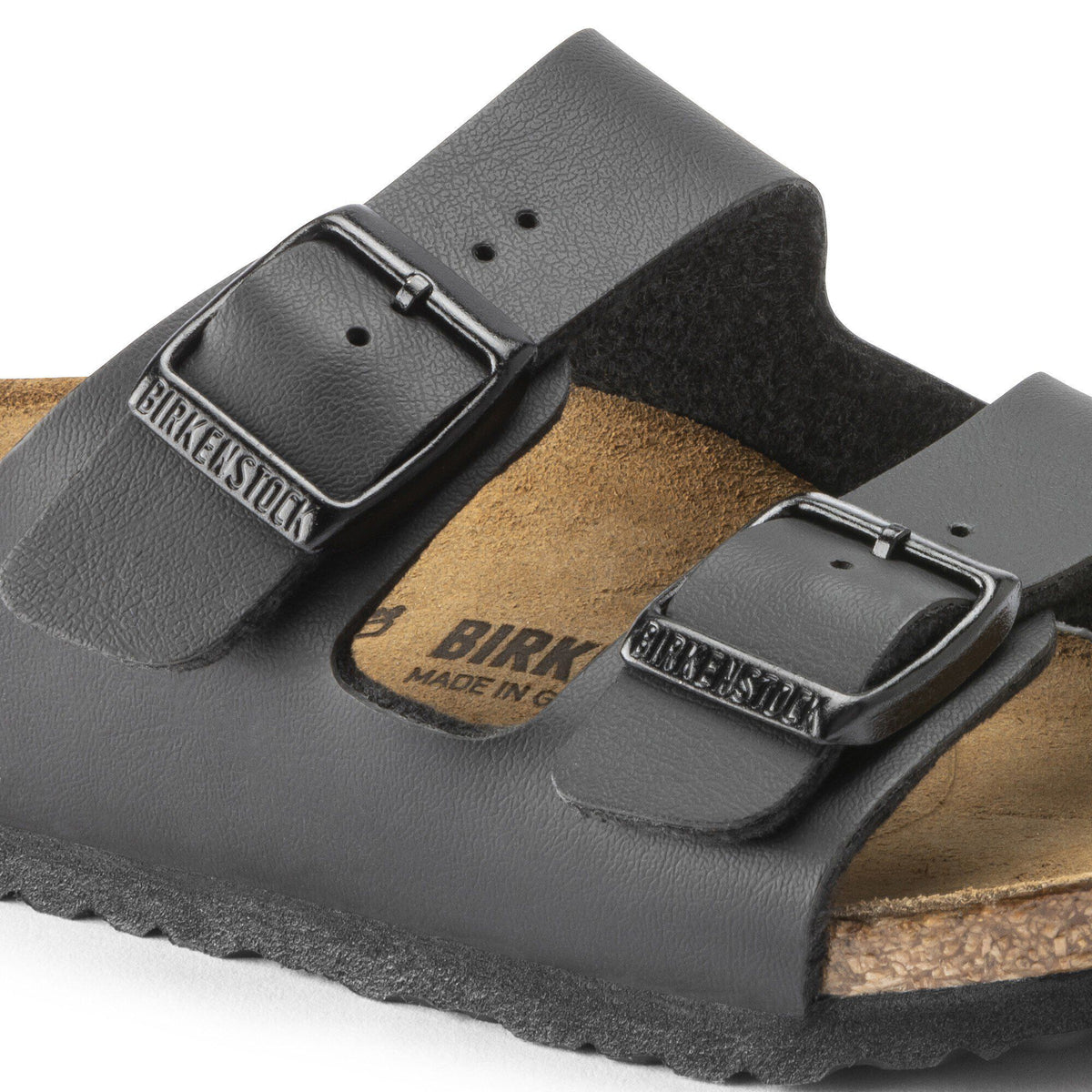 Birkenstock Arizona Kids Black Birko-Flor - detail view