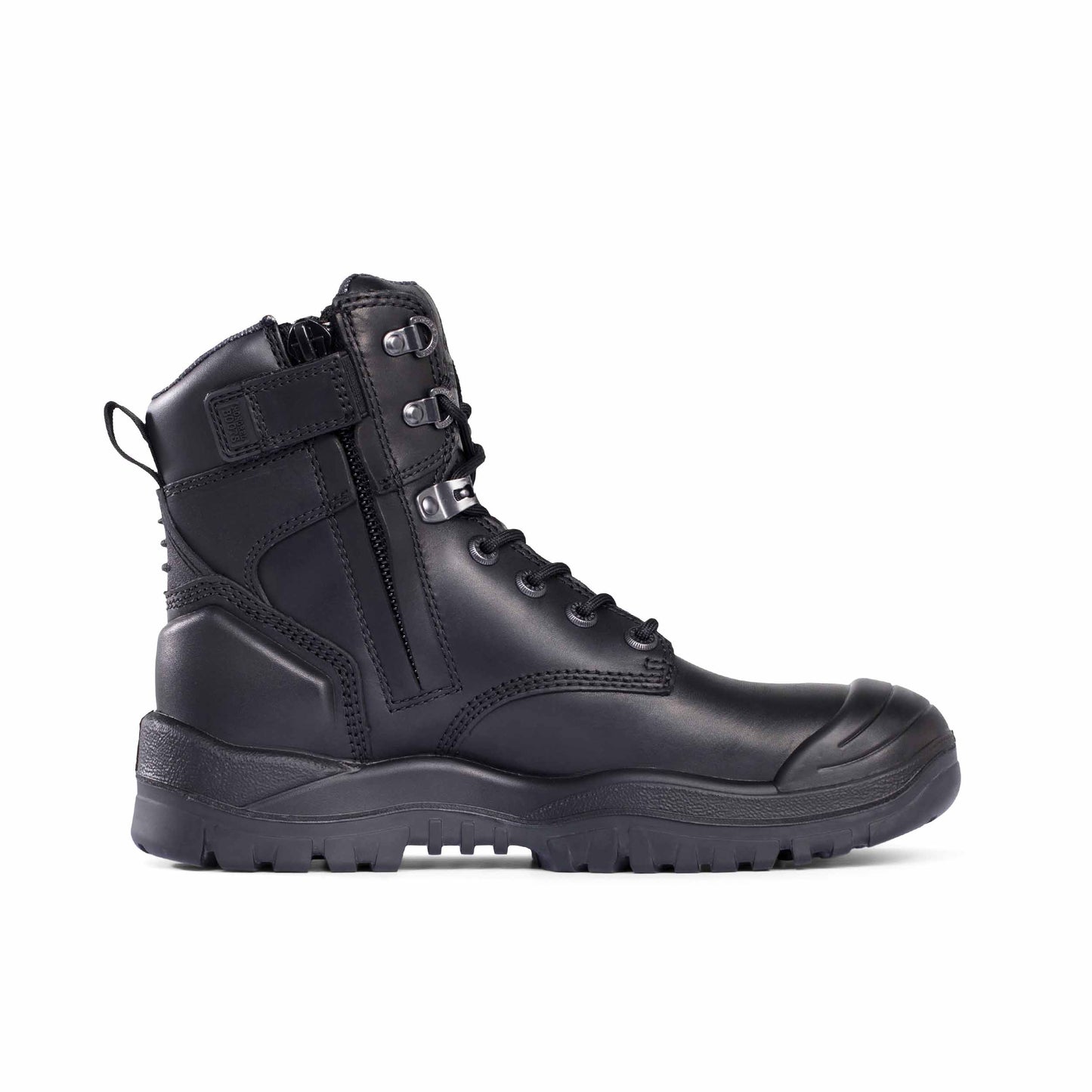 Mongrel 561020 - Black High Leg ZipSider Boot w/ Scuff Cap