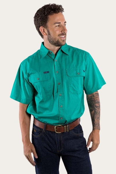 Ringers & Western Lake Argyle Mens Short Sleeve Full Button Work Shirt