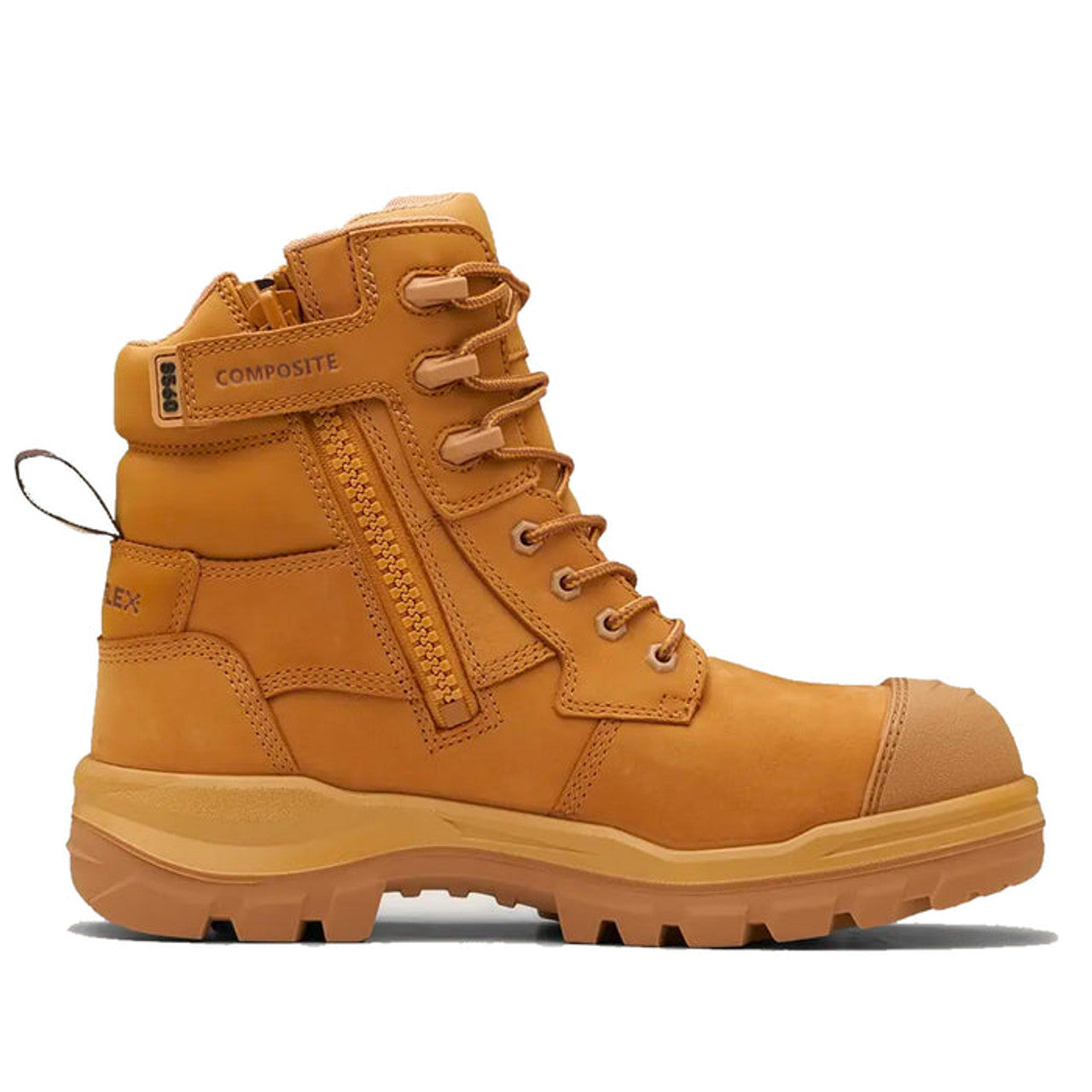 Blundstone RotoFlex Wheat Water Resistant Nubuck Zip Side Safety Boot - 8560 |  The Boot Shed