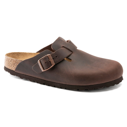 Birkenstock Boston Habana Oiled Leather Regular - 860131 | The Boot Shed