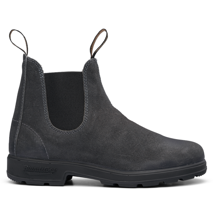 Blundstone Steel Grey Suede Elastic Side Boot 1910 | The Boot Shed