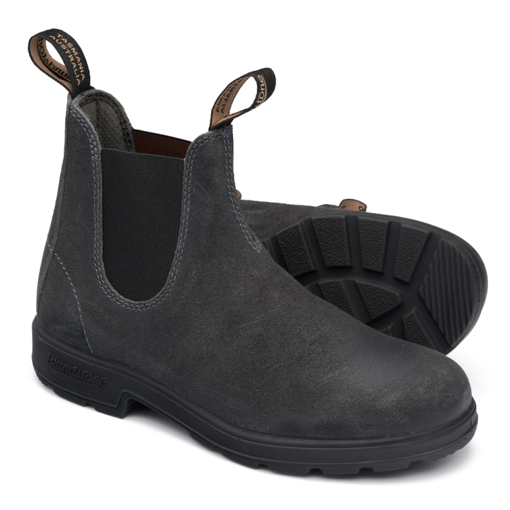 Blundstone Steel Grey Suede Elastic Side Boot 1910 | The Boot Shed