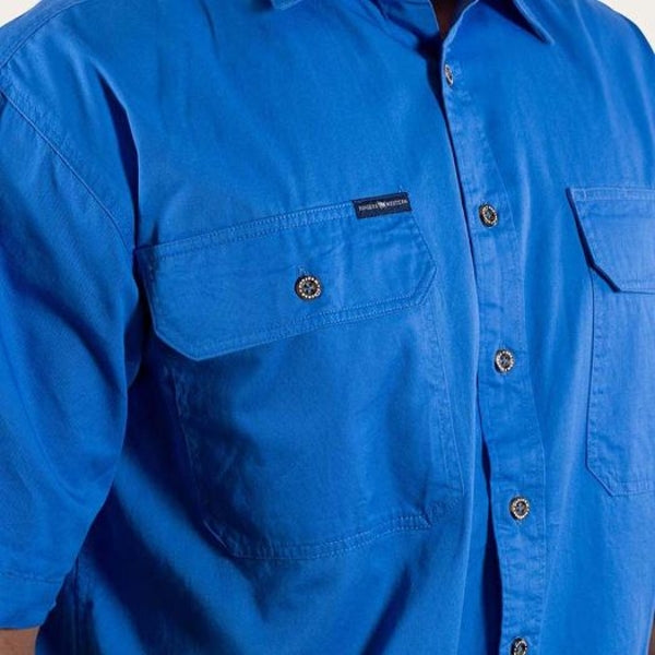 Ringers & Western Lake Argyle Mens Short Sleeve Full Button Work Shirt