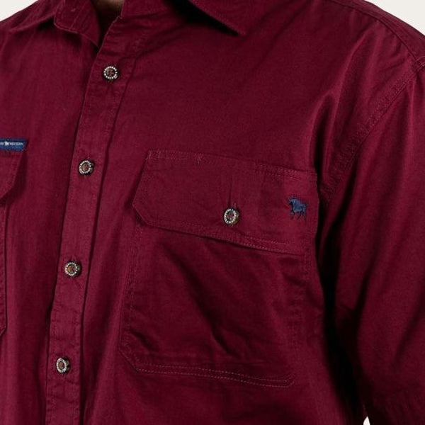 Ringers & Western Lake Argyle Mens Short Sleeve Full Button Work Shirt