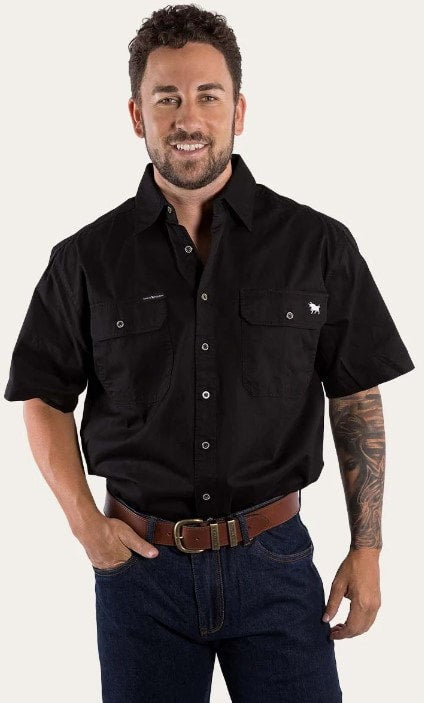 Ringers & Western Lake Argyle Mens Short Sleeve Full Button Work Shirt