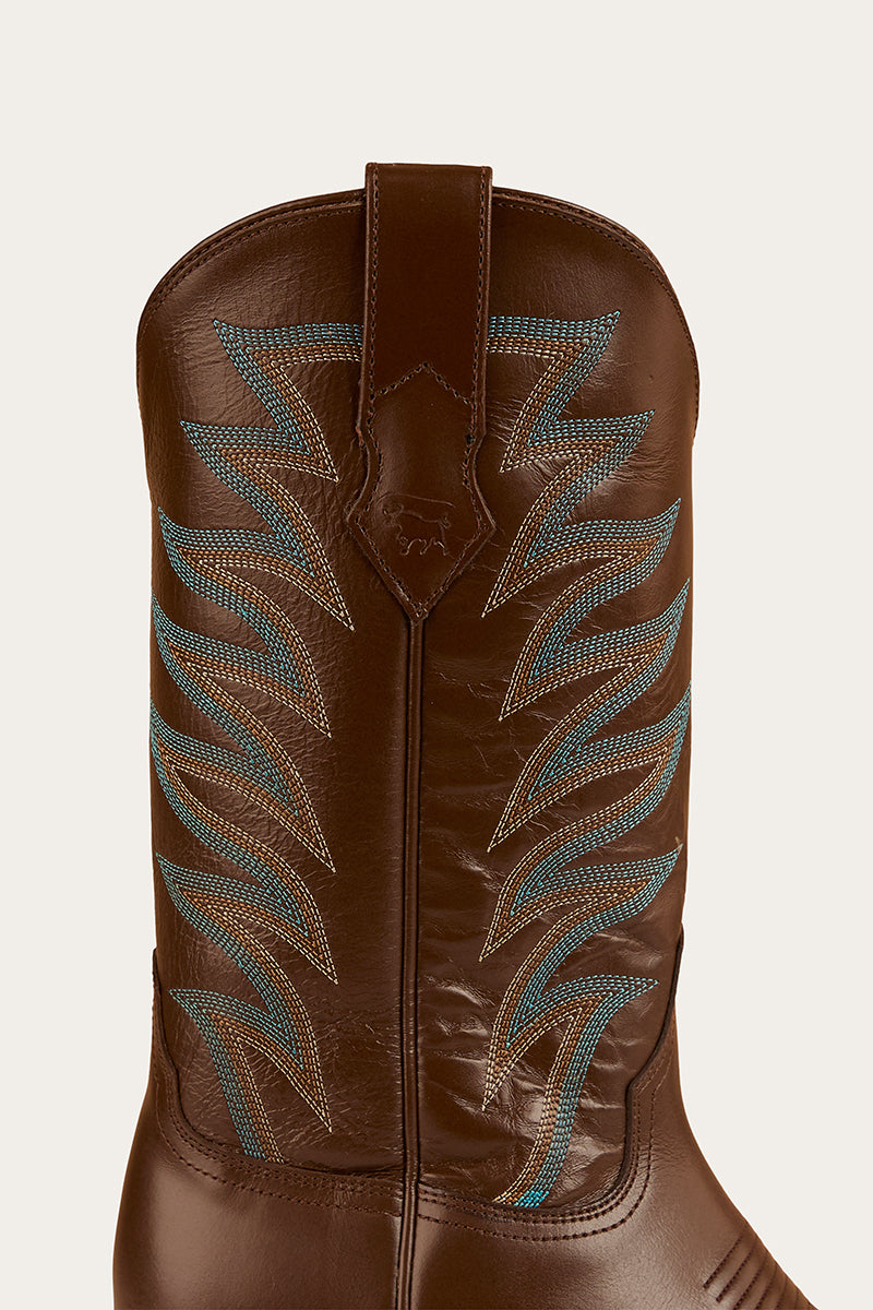 Ringers & Western Longreach Womens Cuban Heel Boot Tan  - 519250104