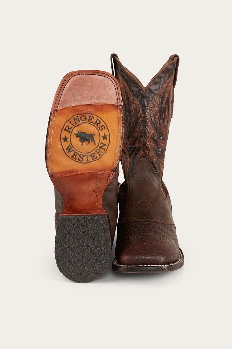 Ringers & Western Longreach Mens Saddle Boot - 519250103 | Blue Heeler Boots