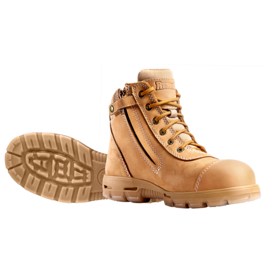 Redback Cobar Safety Zip Side, Wheat - USCWZS | The Boot Shed