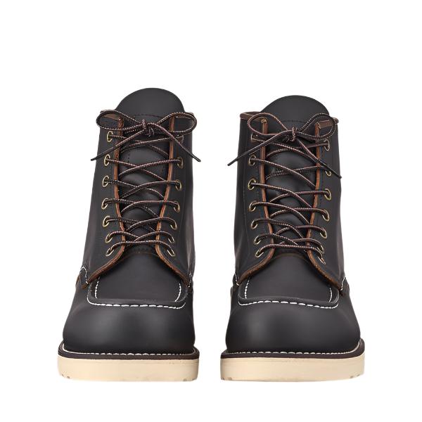 Redwing Moc Toe 6-inch, Black | The Boot Shed