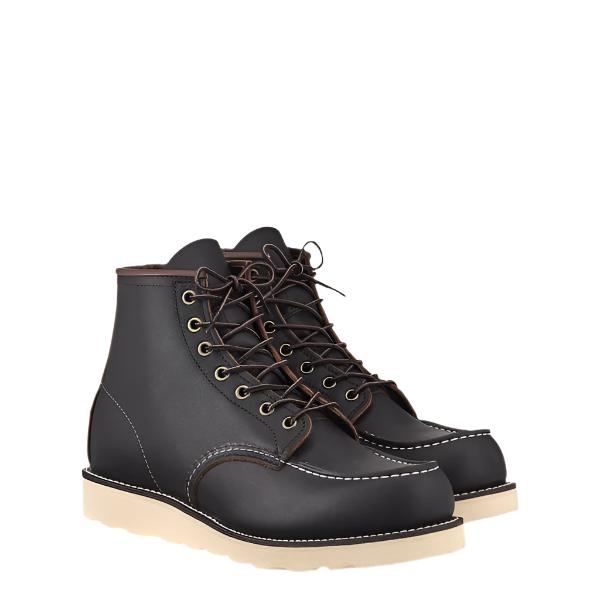Redwing Moc Toe 6-inch, Black | The Boot Shed