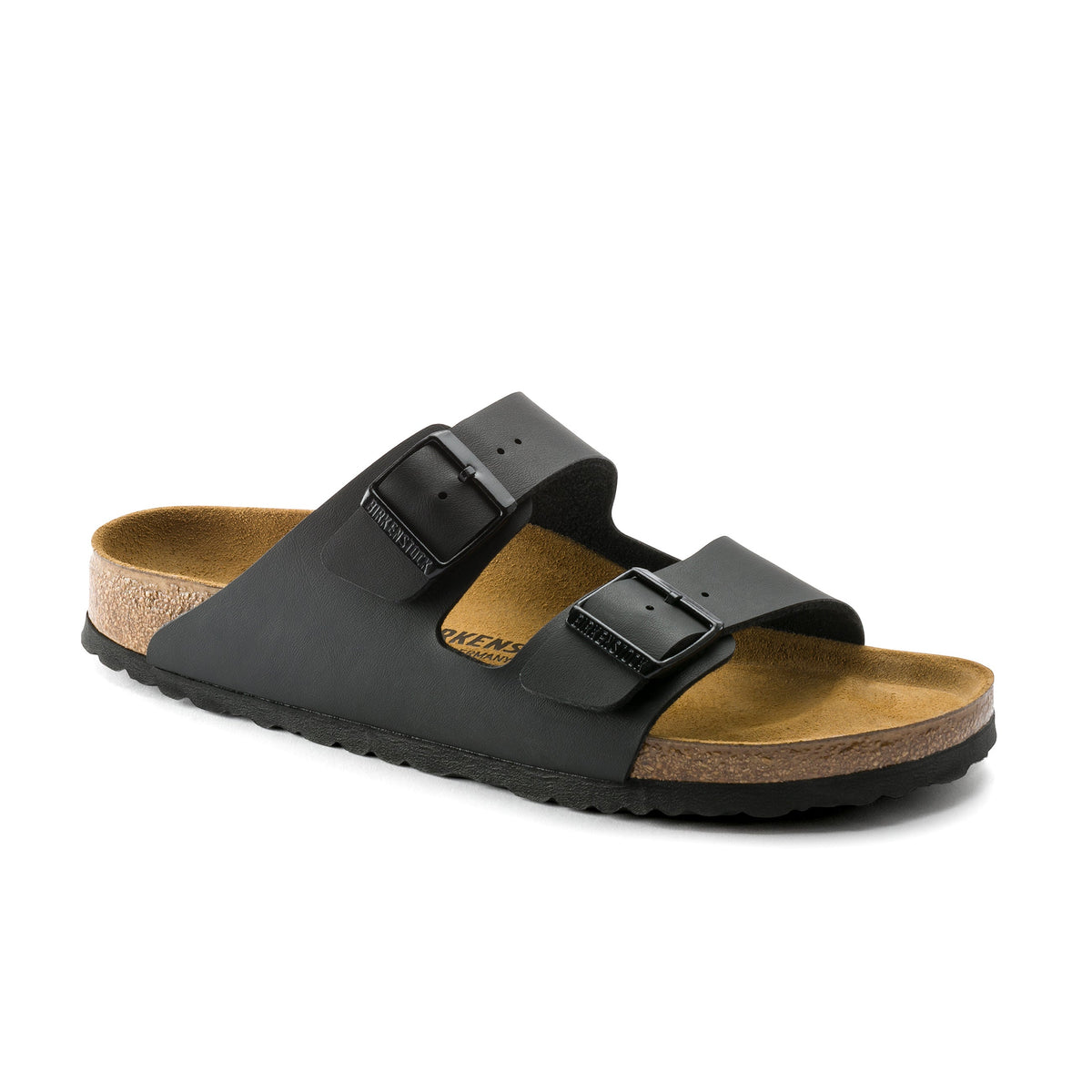 Birkenstock Arizona Black Birko-Flor - front view