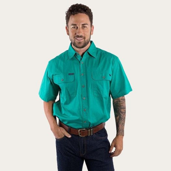 Ringers & Western Lake Argyle Mens Short Sleeve Full Button Work Shirt