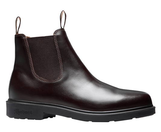 Redback Muster Elastic Sided Soft Toe Boot Mahogany Giovani - front view