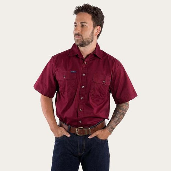 Ringers & Western Lake Argyle Mens Short Sleeve Full Button Work Shirt