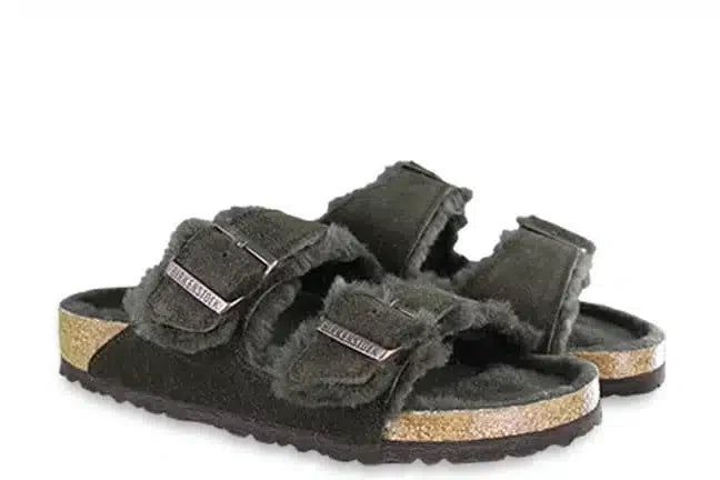 Birkenstock Arizona Shearling Mocca Suede Leather/Shearling Regular - 1020566