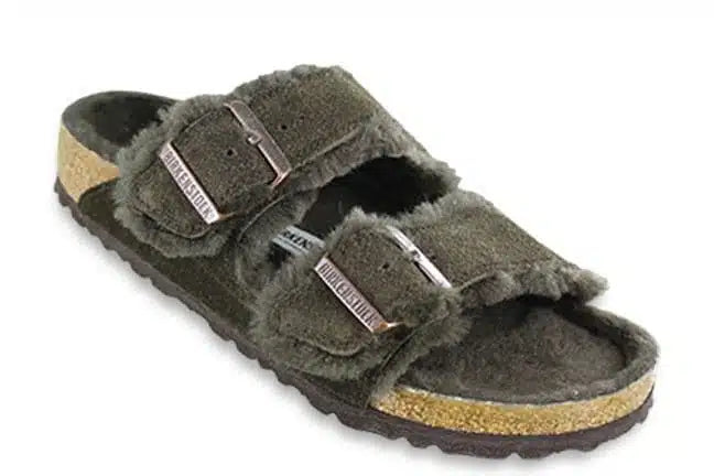 Birkenstock Arizona Shearling Mocca Suede Leather/Shearling Regular - 1020566