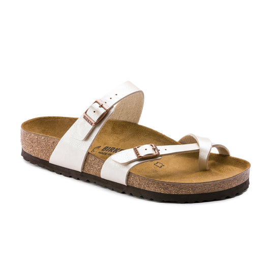 Birkenstock Mayari Graceful Pearl White Birko-Flor Regular - 071661 | The Boot Shed