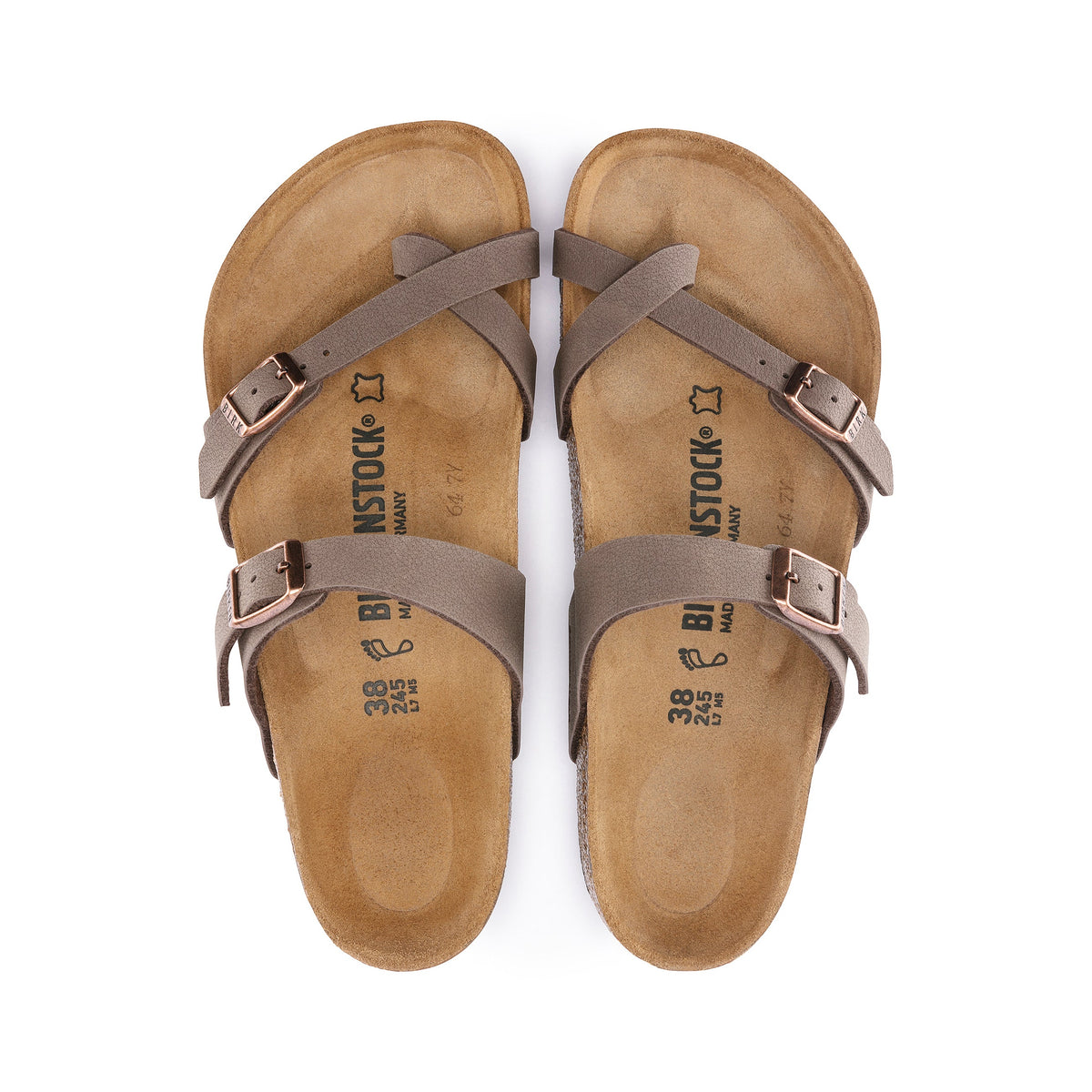 Birkenstock Mayari Mocca BirkiBuc - top view